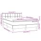 Preview: Boxspringbett mit Matratze Dunkelgrau 140x220 cm Samt