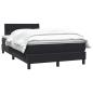 Preview: Boxspringbett mit Matratze Schwarz 120x220 cm Samt