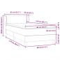 Preview: Boxspringbett mit Matratze Hellgrau 80x210 cm Samt