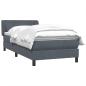 Preview: Boxspringbett mit Matratze Dunkelgrau 90x210 cm Samt