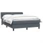 Preview: Boxspringbett mit Matratze Dunkelgrau 140x210 cm Samt