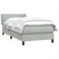 Preview: Boxspringbett mit Matratze Hellgrau 80x220 cm Samt