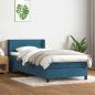 Preview: ARDEBO.de - Boxspringbett mit Matratze Dunkelblau 80x220 cm Samt