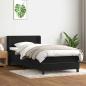 Preview: ARDEBO.de - Boxspringbett mit Matratze Schwarz 80x220 cm Samt