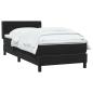 Preview: Boxspringbett mit Matratze Schwarz 80x220 cm Samt