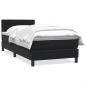 Preview: Boxspringbett mit Matratze Schwarz 90x220 cm Samt