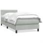 Preview: Boxspringbett mit Matratze Hellgrau 90x210 cm Samt