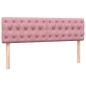 Preview: Boxspringbett mit Matratze Rosa 160x210 cm Samt