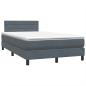 Preview: Boxspringbett mit Matratze Dunkelgrau 120x210 cm Samt