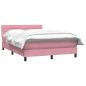 Preview: Boxspringbett mit Matratze Rosa 160x210 cm Samt