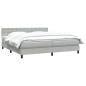 Preview: Boxspringbett mit Matratze Hellgrau 180x210 cm Samt
