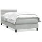 Preview: Boxspringbett mit Matratze Hellgrau 90x220 cm Samt