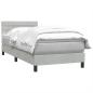 Preview: Boxspringbett mit Matratze Hellgrau 90x220 cm Samt