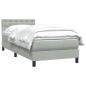 Preview: Boxspringbett mit Matratze Hellgrau 80x210 cm Samt
