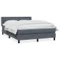 Preview: Boxspringbett mit Matratze Dunkelgrau 140x210 cm Samt