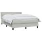 Preview: Boxspringbett mit Matratze Hellgrau 160x220 cm Samt