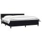 Preview: Boxspringbett mit Matratze Schwarz 180x210 cm Samt