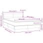 Preview: Boxspringbett mit Matratze Hellgrau 160x220 cm Samt