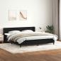 Preview: ARDEBO.de - Boxspringbett mit Matratze Schwarz 180x210 cm Samt