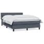 Preview: Boxspringbett mit Matratze Dunkelgrau 140x210 cm Samt