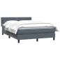 Preview: Boxspringbett mit Matratze Dunkelgrau 160x220 cm Samt