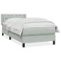 Preview: Boxspringbett mit Matratze Hellgrau 80x210 cm Samt
