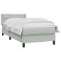 Preview: Boxspringbett mit Matratze Hellgrau 80x210 cm Samt