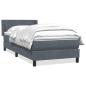 Preview: Boxspringbett mit Matratze Dunkelgrau 80x210 cm Samt