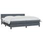 Preview: Boxspringbett mit Matratze Dunkelgrau 180x210 cm Samt