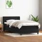 Preview: ARDEBO.de - Boxspringbett mit Matratze Schwarz 90x210 cm Samt