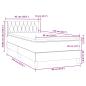 Preview: Boxspringbett mit Matratze Hellgrau 90x210 cm Samt