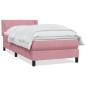 Preview: Boxspringbett mit Matratze Rosa 90x210 cm Samt