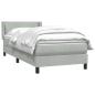 Preview: Boxspringbett mit Matratze Hellgrau 90x210 cm Samt