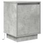 Preview: Nachttische mit LED-Leuchten 2 Stk. Betongrau 38x34x50 cm