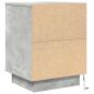 Preview: Nachttische mit LED-Leuchten 2 Stk. Betongrau 38x34x50 cm