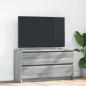 Preview: ARDEBO.de - TV-Schrank Grau Sonoma 100x35x54 cm Holzwerkstoff