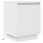 Preview: Nachttische mit LED-Leuchten 2 Stk. Weiß 38x34x50 cm