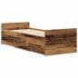 Preview: Bettgestell ohne Matratze Altholz-Optik 90x190cm Holzwerkstoff