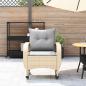 Preview: Garten-Schaukelstuhl mit Kissen Beige Poly Rattan