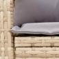 Preview: Garten-Schaukelstuhl mit Kissen Beige Poly Rattan