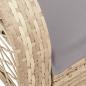 Preview: Garten-Schaukelstuhl mit Kissen Beige Poly Rattan