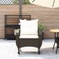 Preview: Garten-Schaukelstuhl mit Kissen Braun Poly Rattan