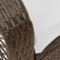 Preview: Garten-Schaukelstuhl mit Kissen Braun Poly Rattan