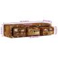 Preview: TV-Wandschrank 100x32x25 cm Altholz Massivholz