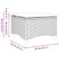 Preview: Gartenhocker mit Kissen 2 Stk. Grau 55x55x36 cm Poly Rattan