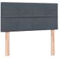 Preview: ARDEBO.de - Boxspringbett mit Matratze Dunkelgrau 80x220 cm Samt
