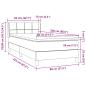 Preview: Boxspringbett mit Matratze Dunkelgrau 80x220 cm Samt