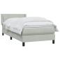 Preview: ARDEBO.de - Boxspringbett mit Matratze Hellgrau 90x220 cm Samt