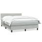 Preview: Boxspringbett mit Matratze Hellgrau 140x210 cm Samt