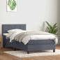 Preview: ARDEBO.de - Boxspringbett mit Matratze Dunkelgrau 80x210 cm Samt